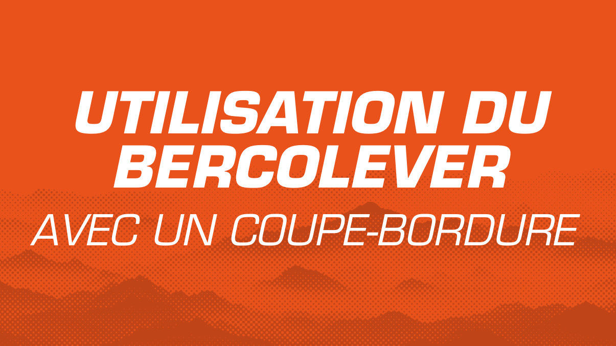 Charger la vidéo : Démonstration d'utilisation du Bercolever avec un coupe-bordure